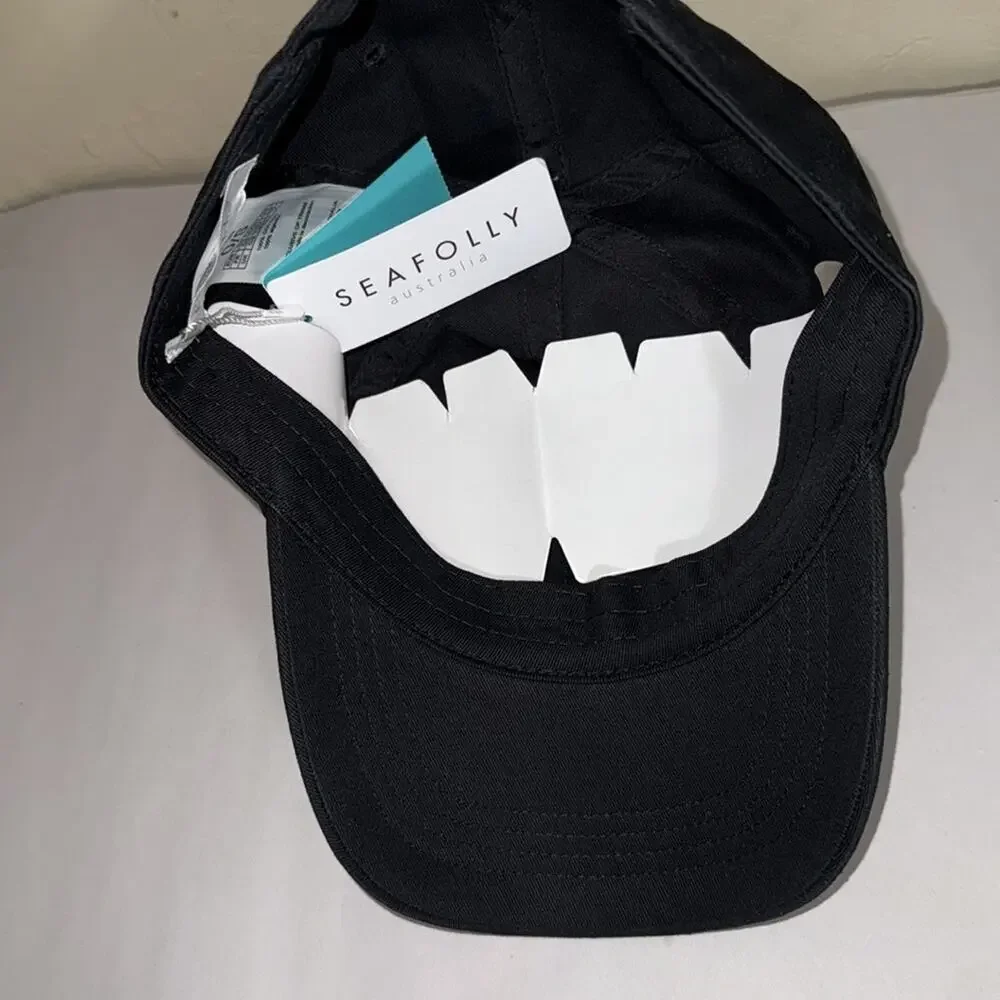 Seafolly Australia shadylady all black baseball cap NWT